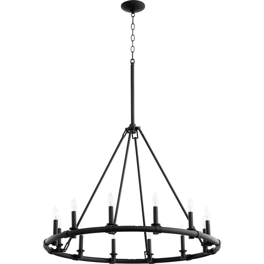 Quorum Ronda Chandelier, Noir