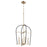 Quorum Espy 4 Light 17.25" Entry, Noir/Aged Brass - 687-4-6980