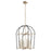 Quorum Espy 6 Light Entry, Noir and Aged Brass - 687-6-6980