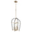 Quorum Espy 4 Light 14.25" Entry, Noir/Aged Brass - 687-6980