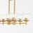 Quorum Lyon 8 Light Linear Chandelier, Aged Brass/Clear