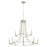 Quorum Olympus 12 Light Chandelier, Satin Nickel - 696-12-65