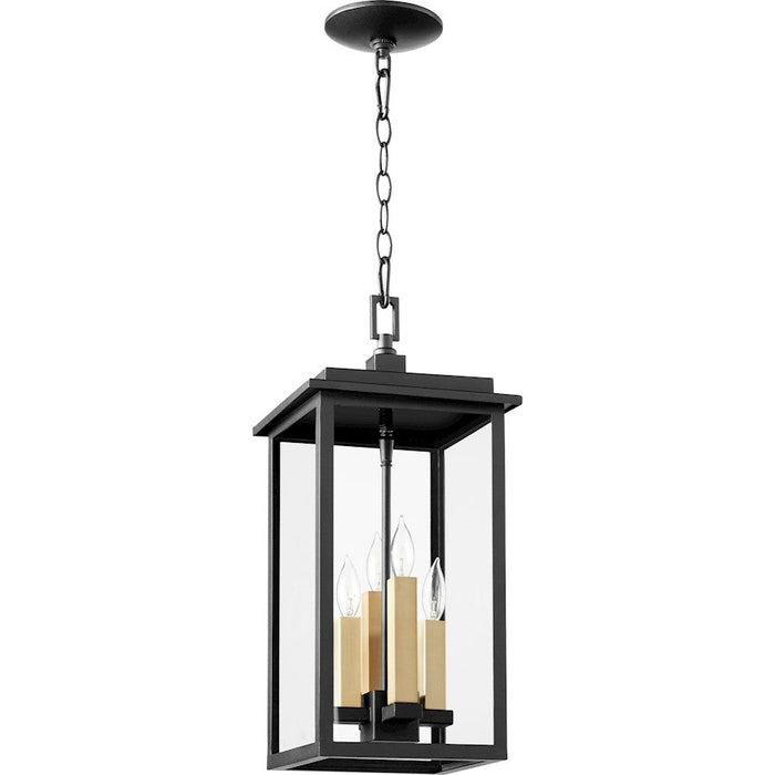 Quorum Westerly 4 Light Pendant, Noir