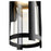 Quorum Solu 1 Light Outdoor Lantern, Noir/Clear