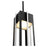 Quorum Al Fresco 1 Light 18" Pendant, Noir/Brushed Aluminum