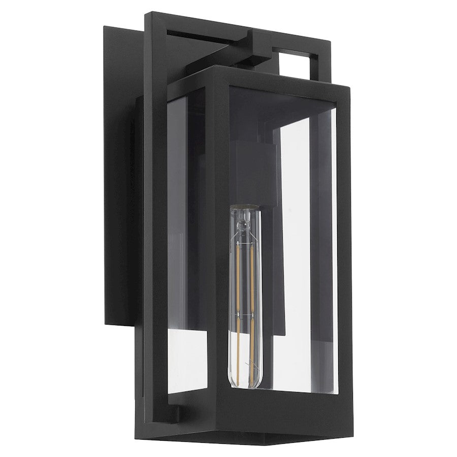 Quorum Marco 15" Lantern, Textured Black/Clear - 736-15-69