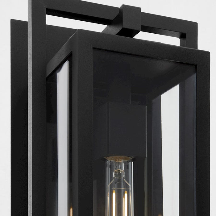 Quorum Marco Lantern, Textured Black/Clear