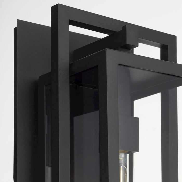 Quorum Marco Lantern, Textured Black/Clear