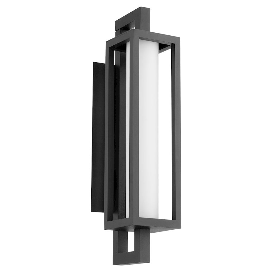 Quorum Parlor 22" LED Wall Mount, Textured Black/Satin Opal 753-22-69