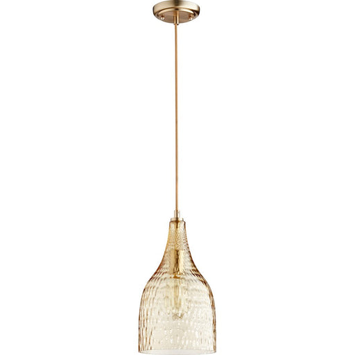 OPEN BOX ITEM: Quorum 7.5" Champagne Pendant, Aged Brass - 8042-80