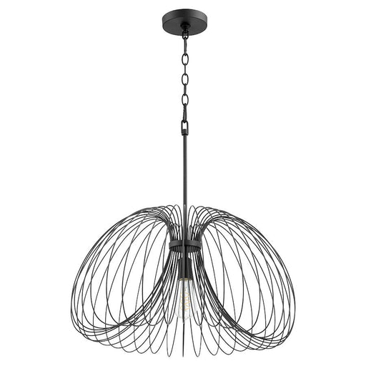 Quorum 1 Light 24" Pendant, Noir - 806-24-69