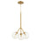 Quorum Rovi 3 Light Pendant, Aged Brass/Clear 8132-3-80