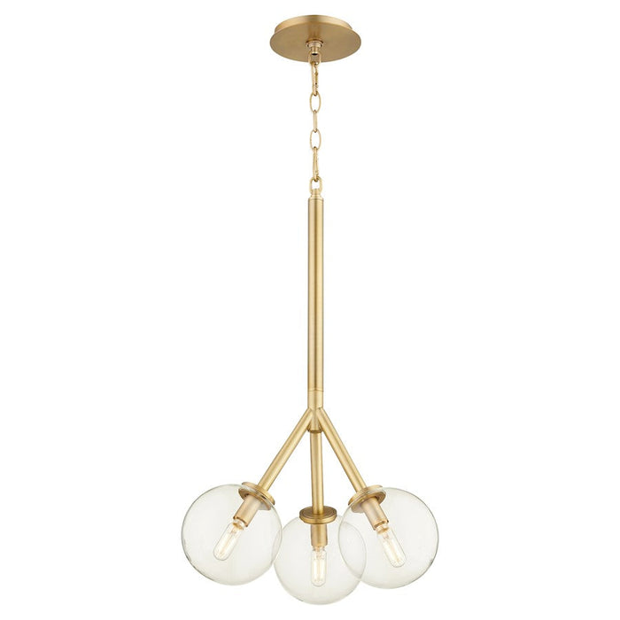 Quorum Rovi Pendant, Aged Brass/Clear