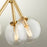 Quorum Rovi Pendant, Aged Brass/Clear