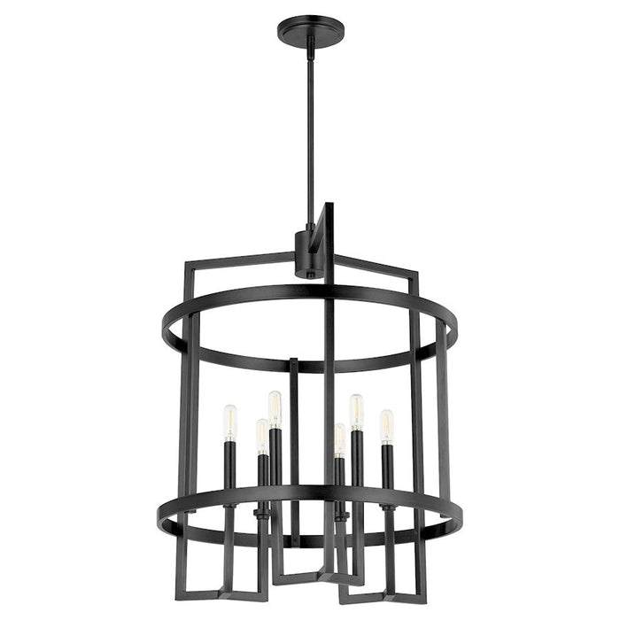 Quorum Merrick 6 Light Entry, Matte Black - 8174-6-59