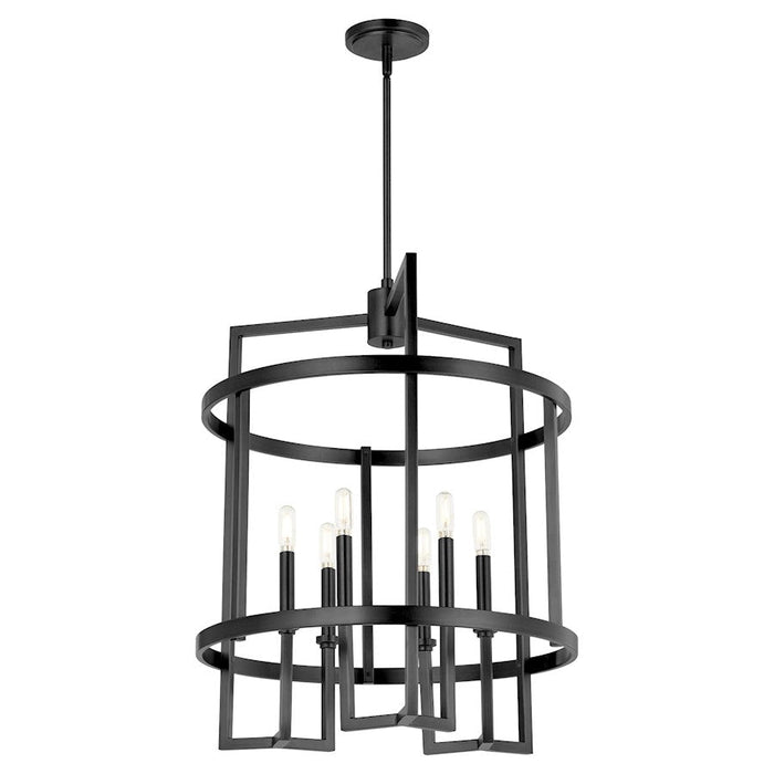 Quorum Merrick 6 Light Entry, Matte Black