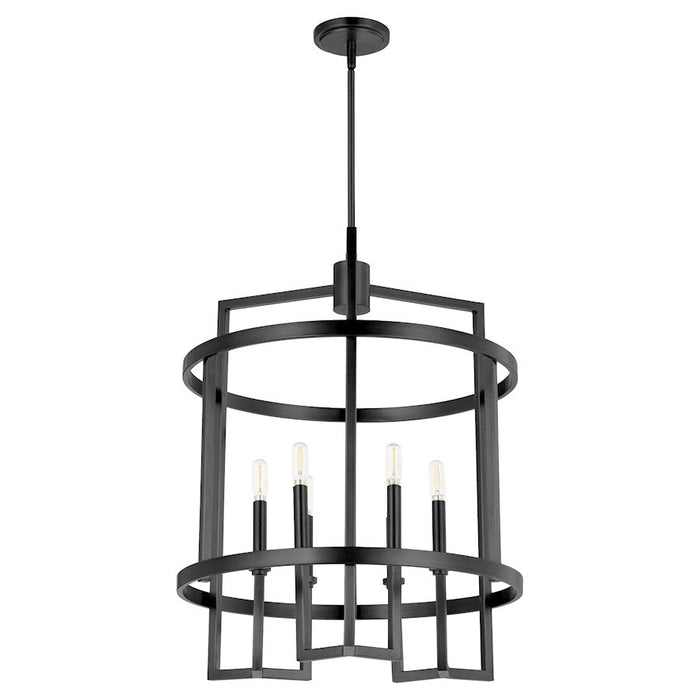 Quorum Merrick 6 Light Entry, Matte Black