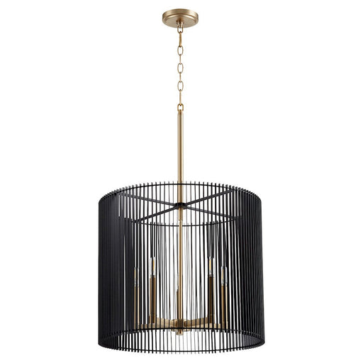 Quorum Finura 5 Light Pendant, Aged Brass - 819-5-80