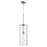 Quorum 1 Light 7" Textured Glass Pendant, Satin Nickel/Textured Glass - 8192-65