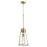 Quorum 1 Light 15" Pylon Pendant, Aged Brass/Clear - 826-80