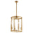 Quorum Harbin 4 Light Entry, Aged Brass/Clear 8277-4-80