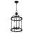 Quorum Empire 3 Light Entry Light , Noir/Aged Brass - 829-3-6980