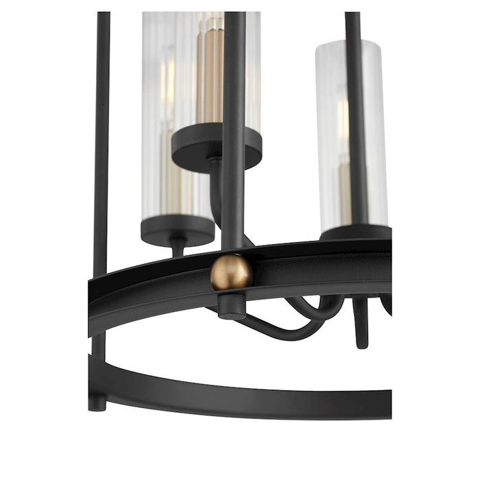 Quorum Empire Entry Light , Noir/Aged Brass