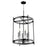 Quorum Hamilton 6 Light Entry, Matte Black/White 863-6-59