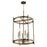 Quorum Hamilton 6 Light Entry, Dark Brass/White 863-6-81