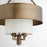 Quorum 4 Light Pendant, Dark Brass/White