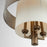 Quorum 4 Light Pendant, Dark Brass/White