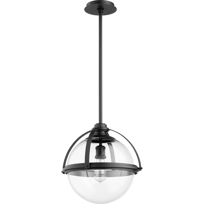 Quorum Meridian Globe Pendant, Noir