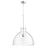 Quorum 1 Light Clear Seeded Dome Pendant, Satin Nickel - 8932-65