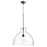 Quorum 1 Light Clear Seeded Dome Pendant, Noir - 8932-69