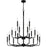 Quoizel Abner 18 Light Chandelier, Matte Black - ABR5132MBK