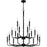 Quoizel Abner Chandelier, Matte Black