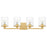 Quoizel Abner 4 Light Bath Light, Aged Brass - ABR8628AB