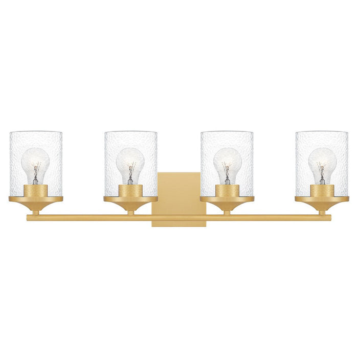 Quoizel Abner 4 Light Bath Light, Aged Brass - ABR8628AB