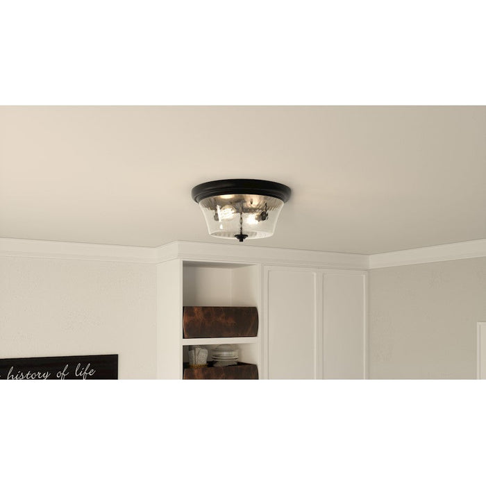 Quoizel Acacia 2 Light Flush Mount, Clear Water