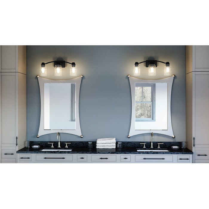 Quoizel Acacia 3 Light Bath Vanity Light, Clear Water