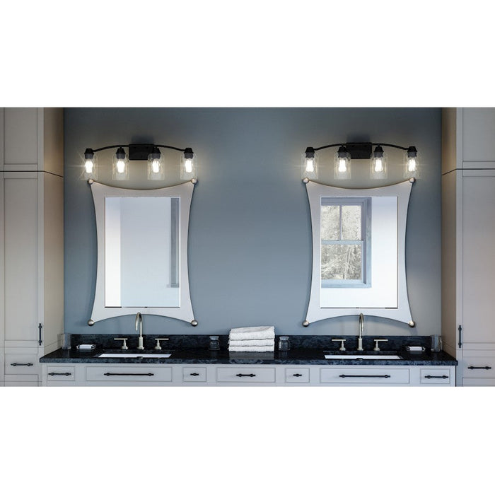 Quoizel Acacia 4 Light Bath Vanity Light, Clear Water