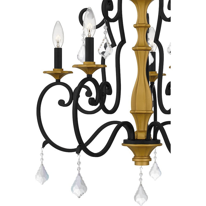 Quoizel Althea 5 Light Chandelier, Matte Black