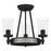 Quoizel Alpine 3 Light Semi-Flush Mount, Earth Black/Clear Seeded