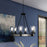 Quoizel Alpine  Chandelier, Earth Black/Clear Seeded