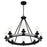 Quoizel Alpine  Chandelier, Earth Black/Clear Seeded