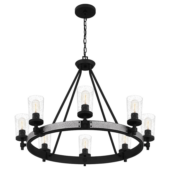 Quoizel Alpine  Chandelier, Earth Black/Clear Seeded