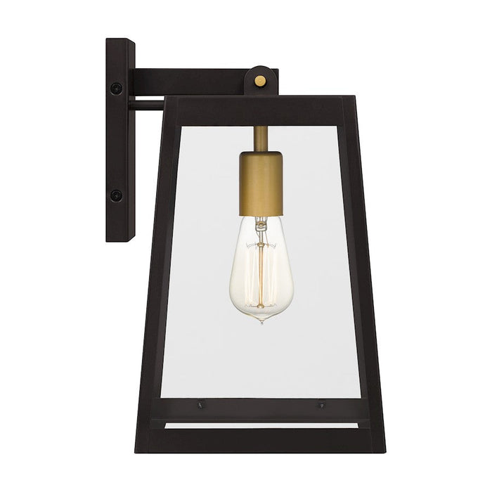 Quoizel Amberly Grove 1 Light Outdoor Lantern, Bronze/Clear