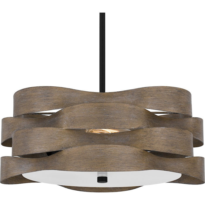 Quoizel Appleton 2 Light Pendant, Matte Black/Metal