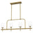 Quoizel Aria 4 Light Chandelier Light, Weathered Brass/Opal - ARI438WS