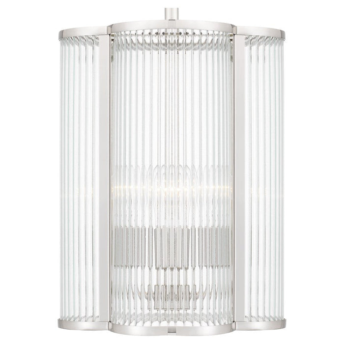 Quoizel Aster 4 Light Mini Pendant, Clear Ribbed